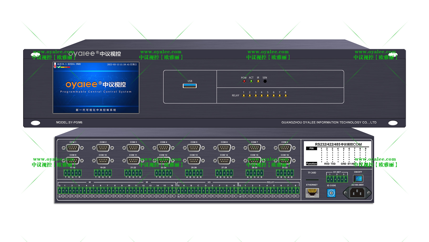 SY-PGM6可编程中央控制系统（前面板4.3寸触摸屏）