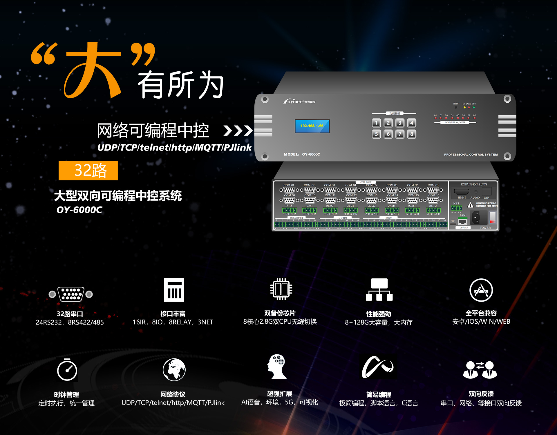 OY-6000C双向可编程中央控制系统