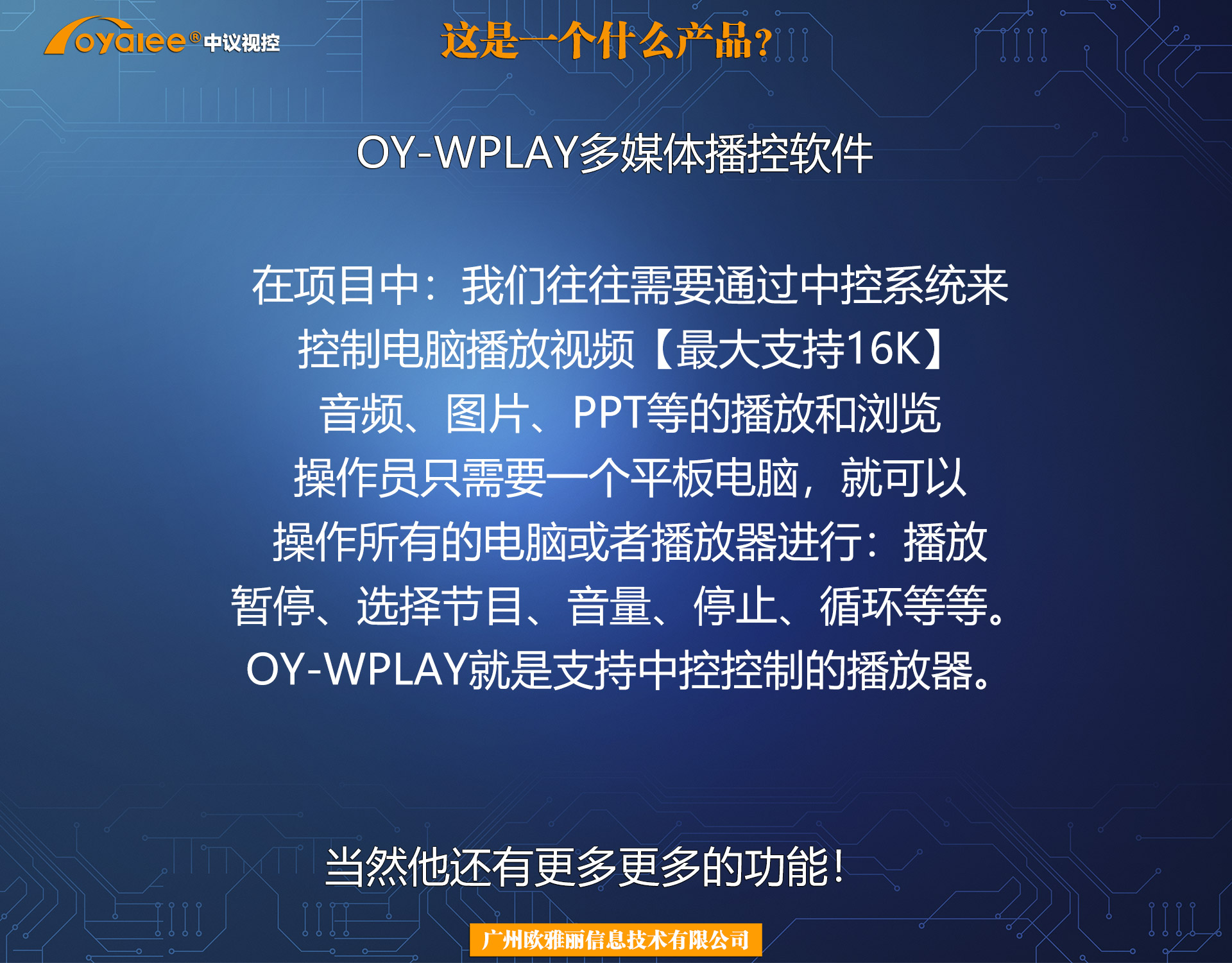 OY-WPLAY智能音视频、图片、PPT多媒体无缝播控软件